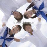 Juqian School Uniforms Japanese College Girls Navy Uniforms White Shirt and Short Skirt thumbnail-1