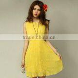 Newest Coming Designers Yellow Young Girl Dress