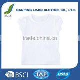 Baby Plain White Girls' Basic Short Puff Sleeve Round Neck T-Shirt thumbnail-2