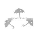 Stainless Steel Cut Out Charms Umbrella Silver Tone Drop thumbnail-3