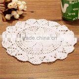 Modern Style 25cm Vintage Style Floral Hand Crochet Handmade Cotton Beige Doily Cup Table Mat Doilies Crochet Placemat Coasters thumbnail-2