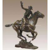 Playing Music Bronze Figure Sculpture thumbnail-3