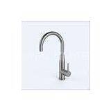 Silver Deck Mounted Single Hole Bathroom Faucet For Vessel Sinks