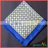 Checked Printed Bule Men Hand Roll-Hemmed Beautiful Handkerchief thumbnail-1