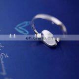 925 Sterling Silver Pave Wire Drawing Fish Pattern Open Ring Adjustable Size Free Finger Ring thumbnail-4