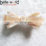 Fashion Bowknot Acetate Women Rhinesone Hair Barrette Clip thumbnail-1