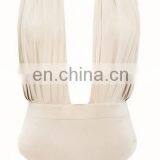 CHAMPAGNE SILKY JERSEY HALTER BODY TOP thumbnail-2