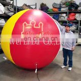 Red and white color interleaved big inflatable balloon