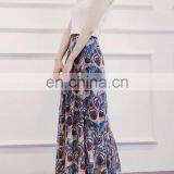 T-SK006 Traditional Bohemia Women Chiffon Maxi Skirt thumbnail-2