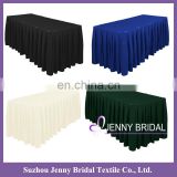 TS010V wholesale banquet white tablecloth table skirting design
