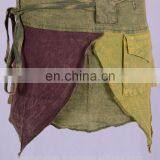 Elegant Trio Shaded Mini Summer Skirt With Side Pouch Pocket & Lace HHCS 118 E