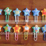China Made Star Shapes Custom Embossed or Debossed Logo Soft Pvc Plastic Book Marks/rubber Bookmark for Kinds