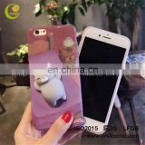 3D Design Custom Logo Wholesale China Factory Soft Touching Gray Cat Squishy Phone Case for iPhone 6