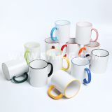 11 oz color inside and handle sublimation ceramic mug wholesale