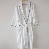 Professional High Quality White Waffle Bathrobe for Hotel thumbnail-2