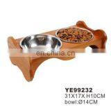Hangzhou Tianyuan Pet Products Factory Stainless Steel Raised Elevated Pet Dog Cat Food Bowl Feeder thumbnail-2