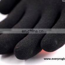 Yellow Neon Poly Cotton 300NB Latex Gripster Black Rubber Dip Safety Gloves For Winter thumbnail-4