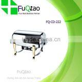 Gold Roll Top Stainless Steel Electric Buffet Chafing Dish for Hotel thumbnail-2