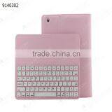 Bluetooth Keyboard for IPad2/3/4,pink Removable Plastic Keyboard With Synthetic Leather Case