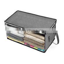 1/2/3Pcs Non-Woven Dust Proof Foldable Cloth Storage Box Wardrobe Fabric Foldable Storage Box Beddings Bag thumbnail-5