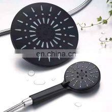 Matt Black Accessorie Overhead Rainfall Silver Set Plastic Tops Top Rain Shower Head thumbnail-1