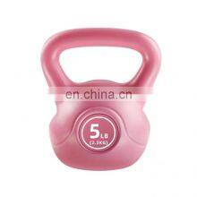 Durable Vinyl and Filled With Cement Plastic Kettlebells Set thumbnail-1