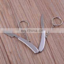 Full Stainless Steel Mini Pocket Knife Folding Blade Knife With Key Ring thumbnail-2
