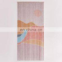 Best Selling Product Landscape Bamboo Beaded Door Curtain Cheap Wholesale Beaded Painted Door Curtain Wholesale