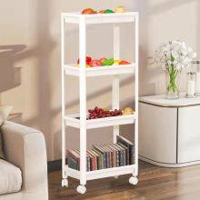 Multi-functional Movable Corrosion-resistant Plastic Household Kitchen Shelving Slot Storage Frame Trumpet thumbnail-4