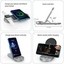Good Quality 15W Fast Charge Portable Foldable 3In1 Wireless Charger For Iphone And Airpods thumbnail-4