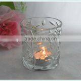 Clear Thanks Giveing Day Candle Glass Holders