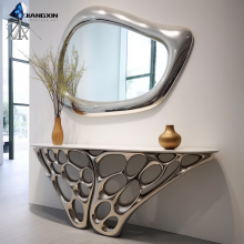 Premium Stainless Steel Furniture Set -- Contemporary Mirrors and Side Tables for Hotels, Exhibition Halls and High-end Residences thumbnail-3