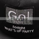 Fashion Cool GO ! Applique Men Women Embroidery Flat Leather Brim Snapback Custom thumbnail-5