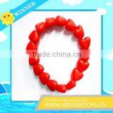 Charming red heart shape link bracelet jewelry