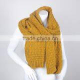 Custom Jacquard Acrylic Yellow Women and Men Knitting Scarf thumbnail-4