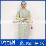 Over the Head Thumb up Open Back Non Woven Fabric Protective Impervius Gown