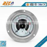 (YBX-100BD) 100mm center back panel mount connection all ss high pressure electric contact gauge manometer