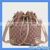 Hogift High Quality PU Leather Drawstring Bucket Handbag Shoulder Purse thumbnail-1