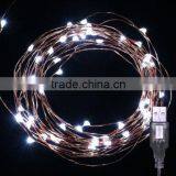 Warm White Led String Lights ,Fairy Led Copper Wire Twinkle Light Ourdoor Patio Lights for Wedding thumbnail-2