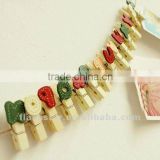 2013 Hot Sell Promotional wooden Letter clip