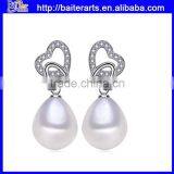 Custom Wholesale 12mm 925 Sterling Silver Freshwater Pearl Stud Earrings thumbnail-2