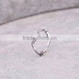 Silver Jewelry Wave Ring Birthday Gift For Women thumbnail-2