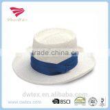 Fashion Design Lady's Fashion Natural Paper White Straw Hat thumbnail-1