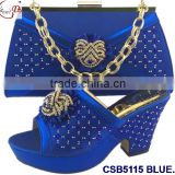 CSB5115 Top fashion wholesale good quality italian matching shoes and bags set