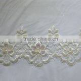 Embroidery Ivory Cord Lace Triming /tulle Mesh Lace Trimming for Wedding Dress thumbnail-1
