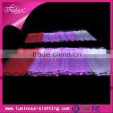 High tech LED 7 lights color luminous fiber optic fabric