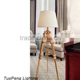 Moder Wood Tripod Floor Lamp