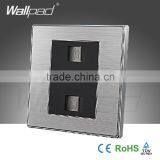 2015 China Hot Sale Wholesaler Wallpad Luxury Wall Light Switch Panel Telephone Double TEL Socket thumbnail-3
