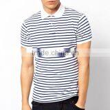Polo Collar Striped T Shirt Wholesale thumbnail-1