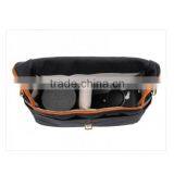 Tan Waxed Canvas Messenger Bag With Full-grain Leather Quality Choice thumbnail-3